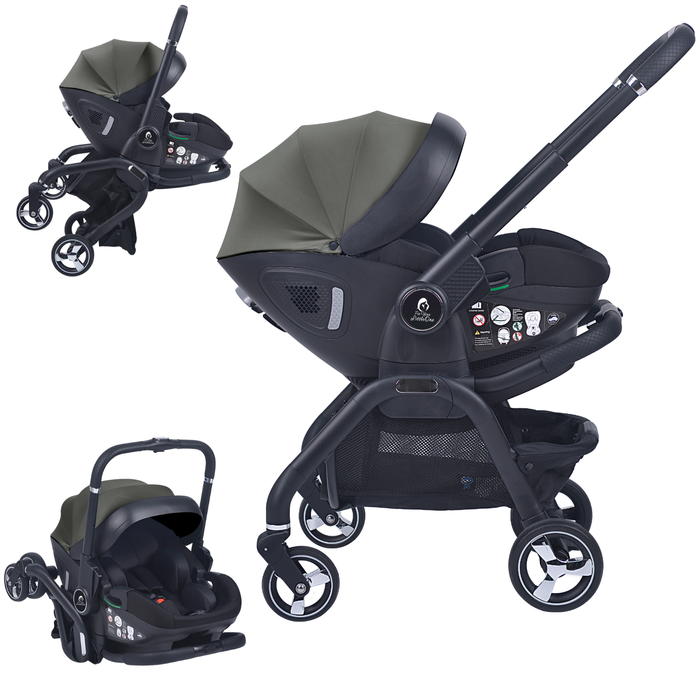 For Your Little One Qubi Infant Car Seat Stroller - Grey Olive