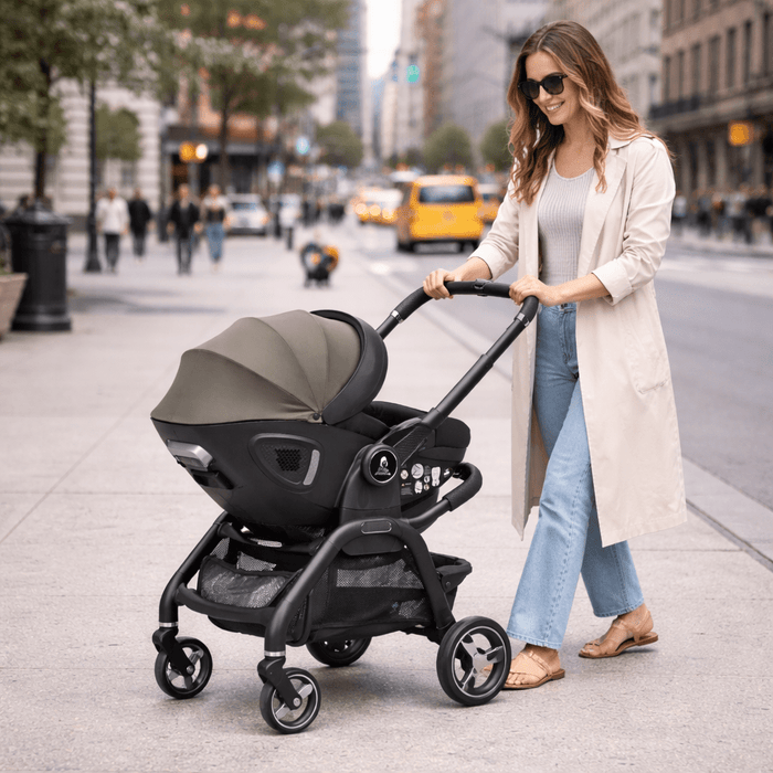 For Your Little One Qubi Infant Car Seat Stroller - Grey Olive