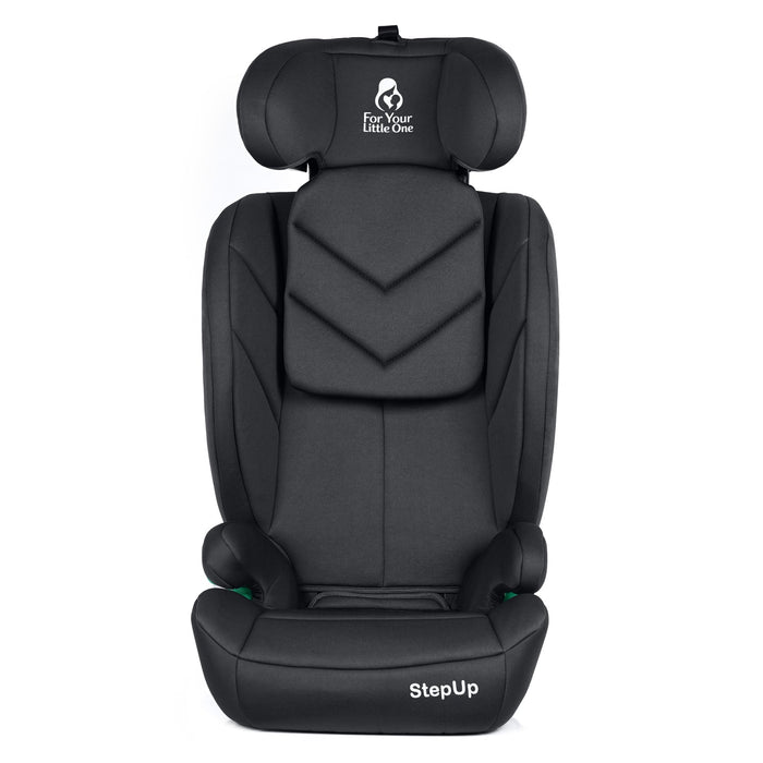For Your Little One Stepup I-Size Belted 2/3 Car Seat - Midnight Black (4-12 Years)