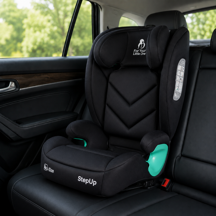 For Your Little One Stepup I-Size Isofix 2/3 Car Seat - Midnight Black (4-12 Years)