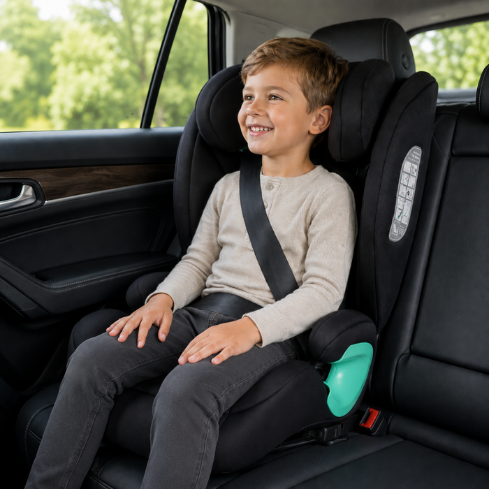 For Your Little One Stepup I-Size Isofix 2/3 Car Seat - Midnight Black (4-12 Years)