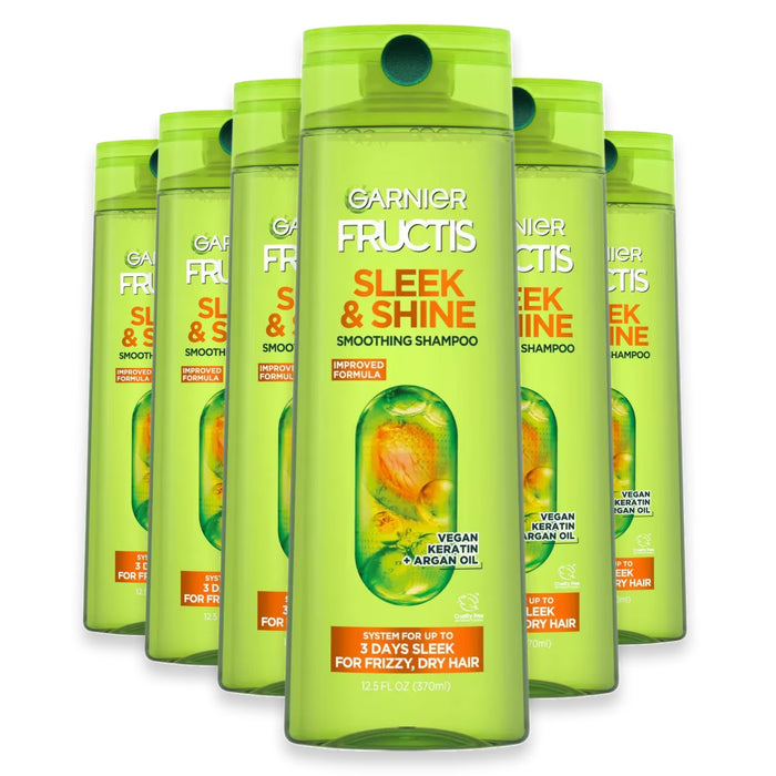 Garnier Fructis Sleek & Shine Shampoo - 12.5 oz - 6 Pack