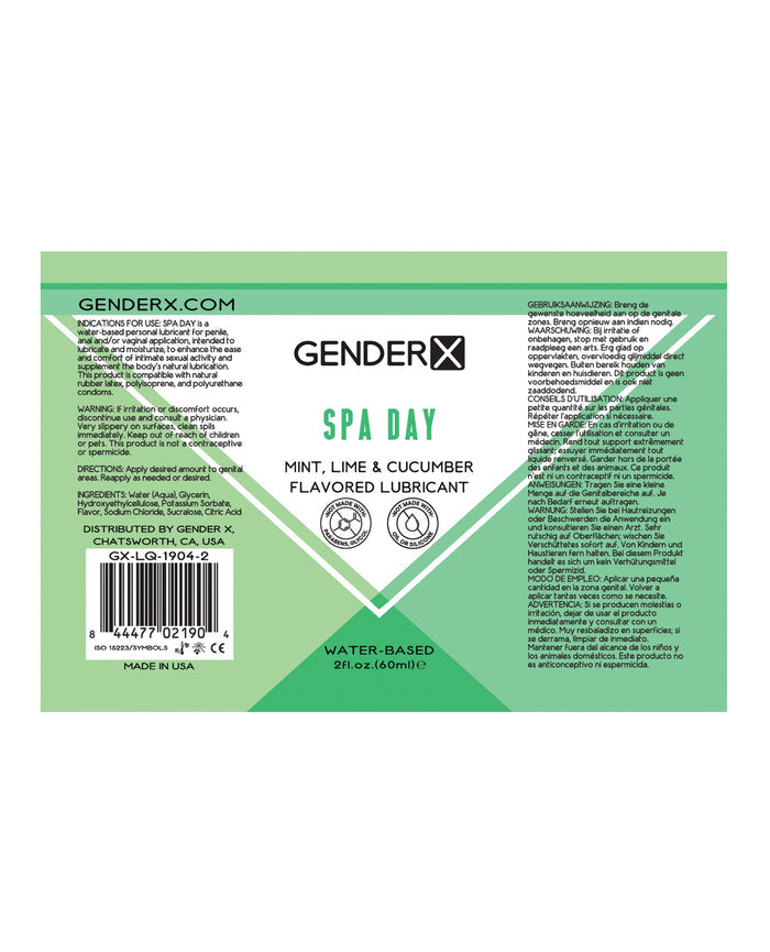 Gender X Flavored Lube Spa Day