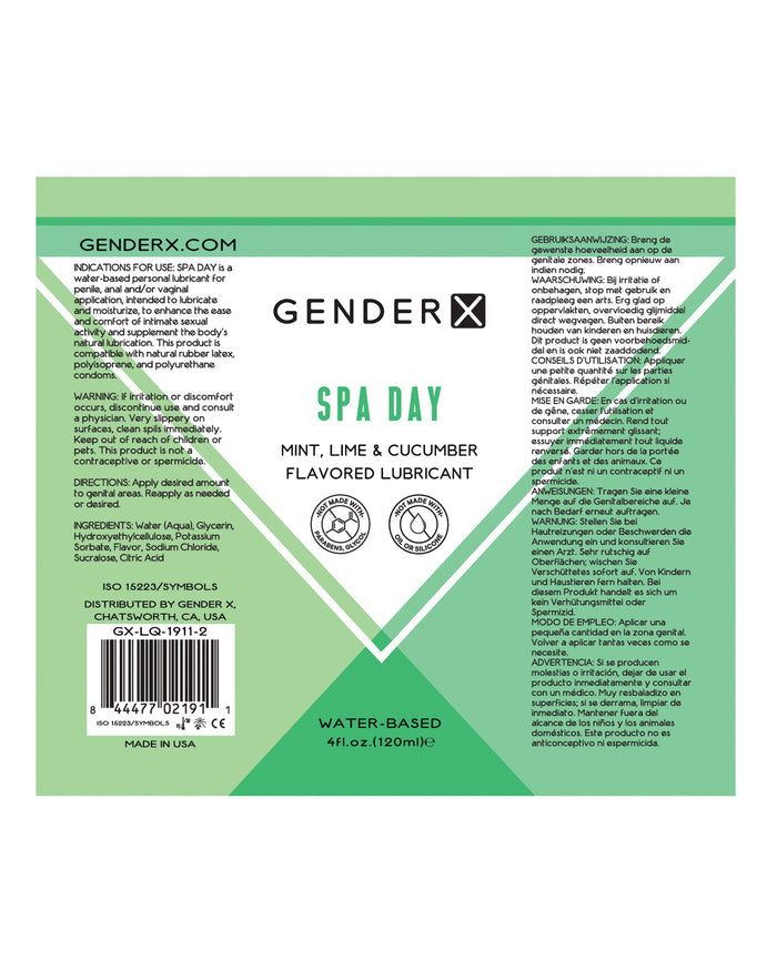 Gender X Flavored Lube Spa Day
