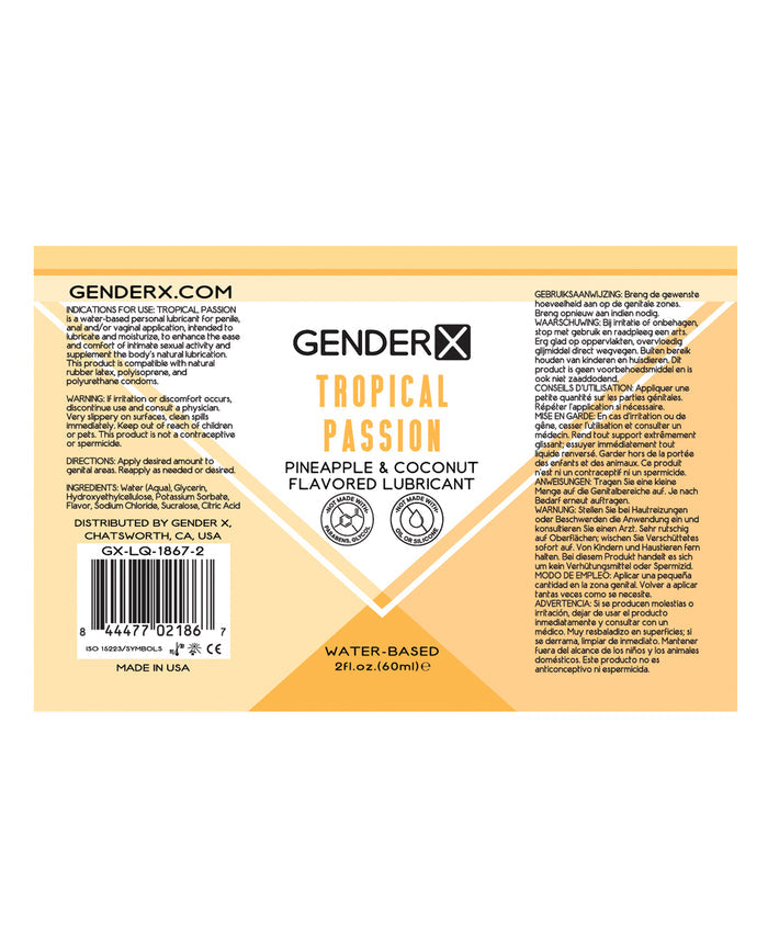 Gender X Flavored Lube Tropical Passion