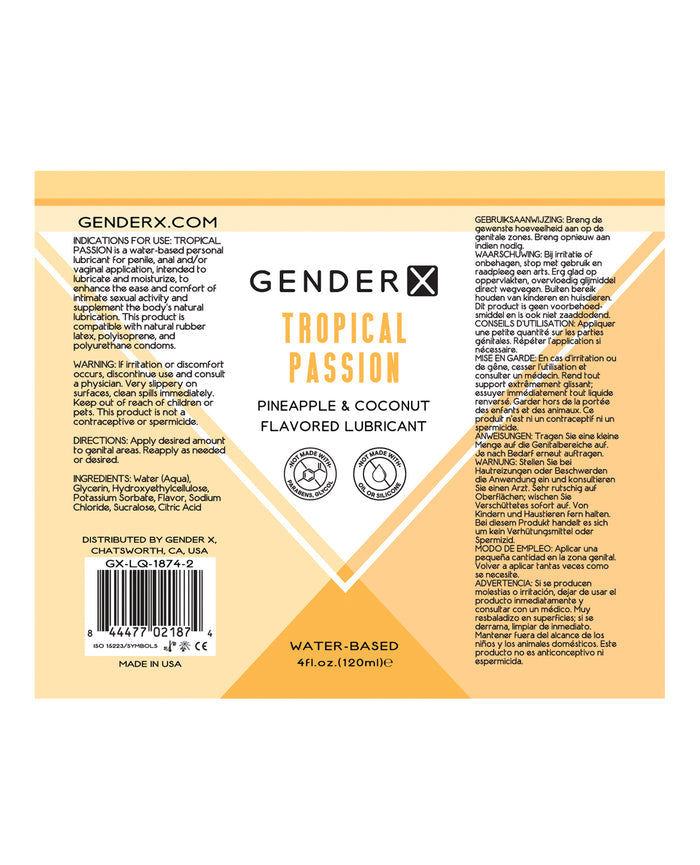 Gender X Flavored Lube Tropical Passion