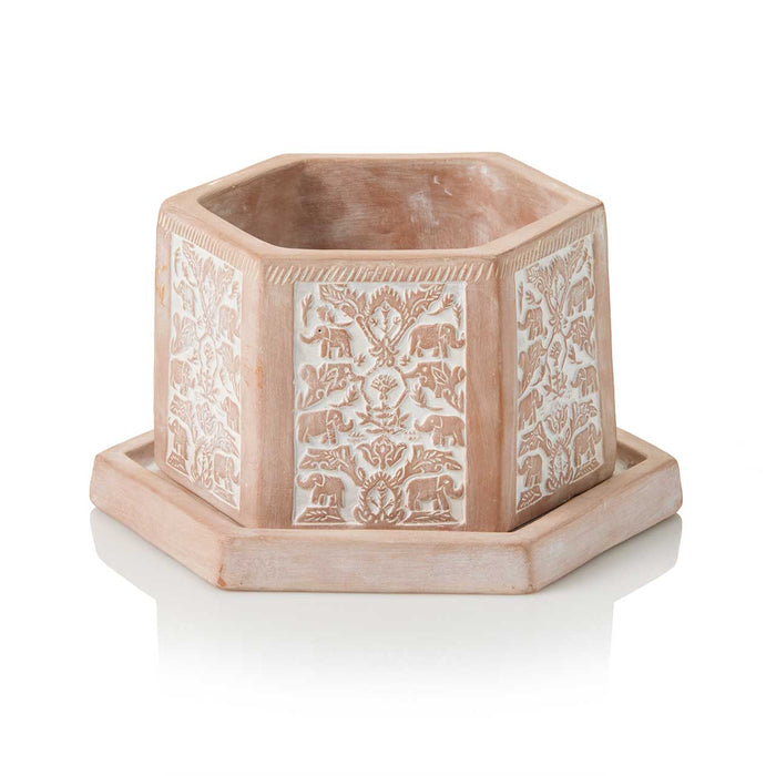Geo Elephant Terracotta Planter (Local Pickup/Local Delivery Only)