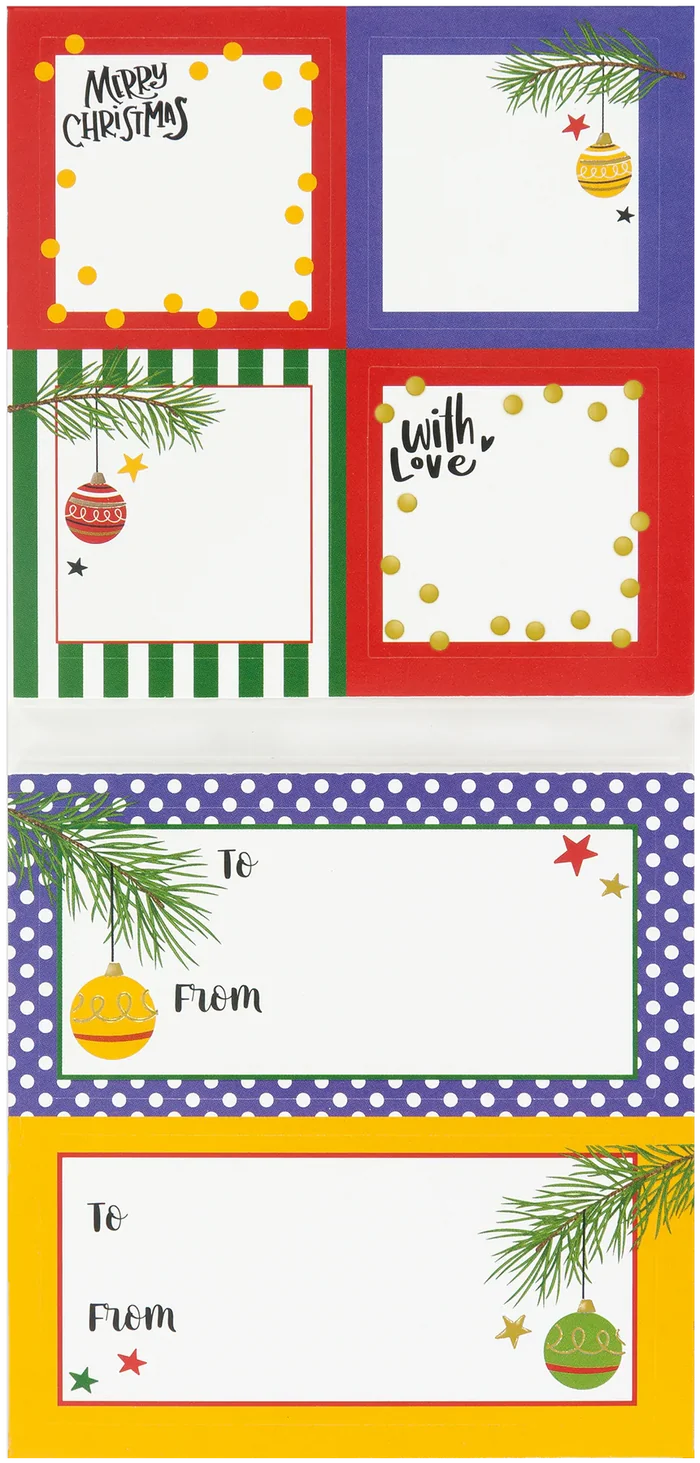 Gift Tag Stickers Ornaments