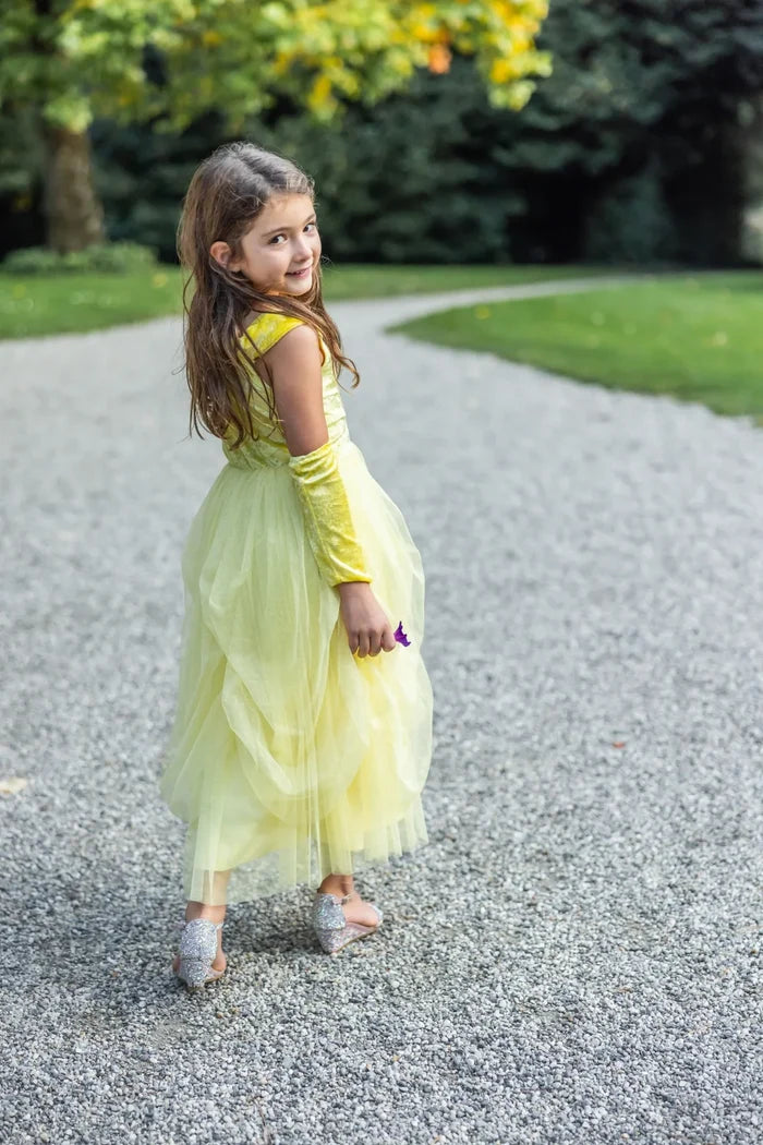 Great Pretenders Velvety Soft Yellow Princess Gown w/ Arm Warmers 5-6