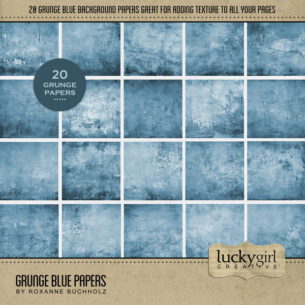 Add these beautiful grunge background papers by Lucky Girl Creative digital art to all your digital scrapbooking pages and mix-and-match them on various projects throughout the year! Great for any occasion and theme!