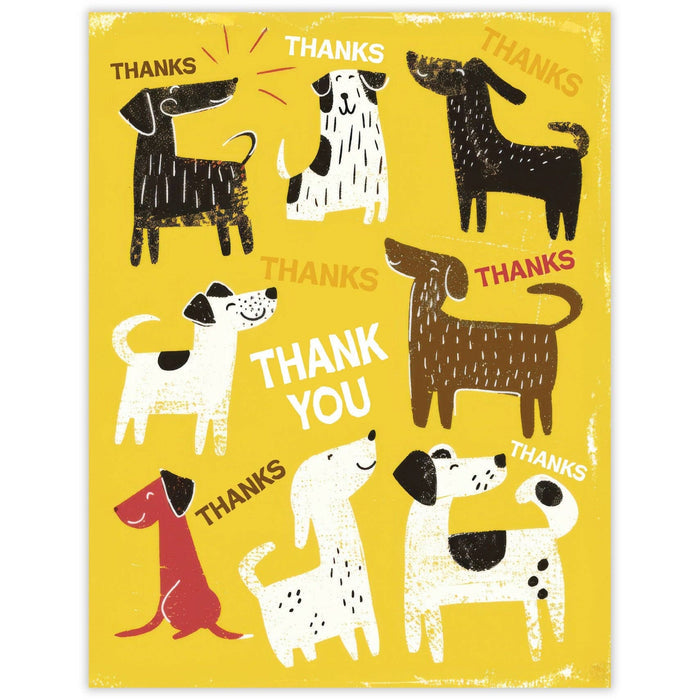 Happy Dogs Thank You Card