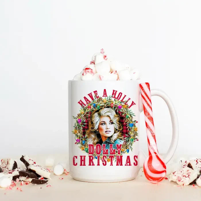 Have A Holly Dolly Christmas 15 oz Mug