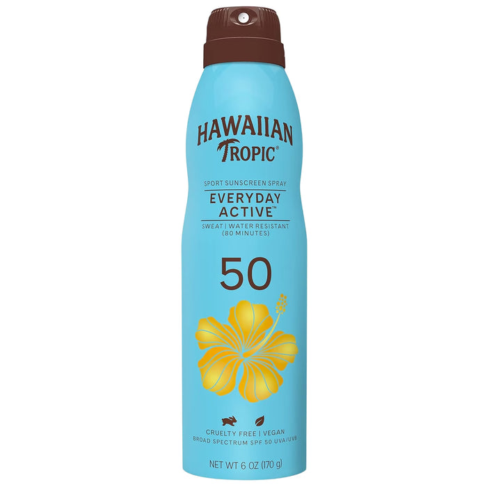 Hawaiian Tropic Island Sport Sunscreen Spray SPF50, 6oz - 12 Pack