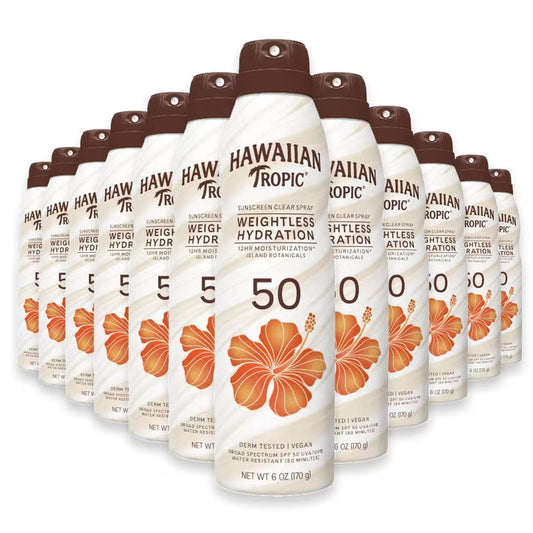 Hawaiian Tropic Silk Hydration Clear Spray SPF50, 6oz - 12 Pack