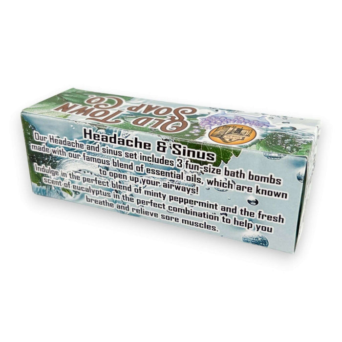 Headache & Sinus Fun Size Bath Bomb Set - Old Town Soap Co.