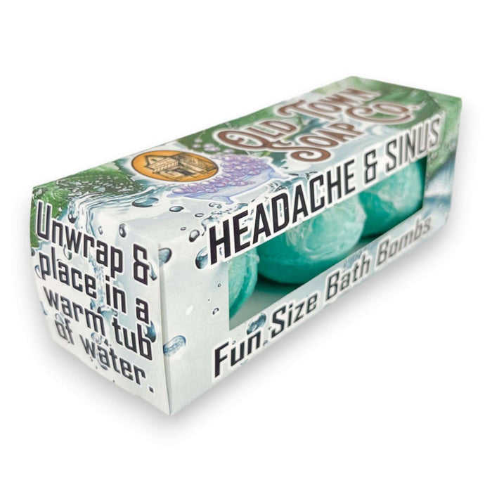 Headache & Sinus Fun Size Bath Bomb Set - Old Town Soap Co.