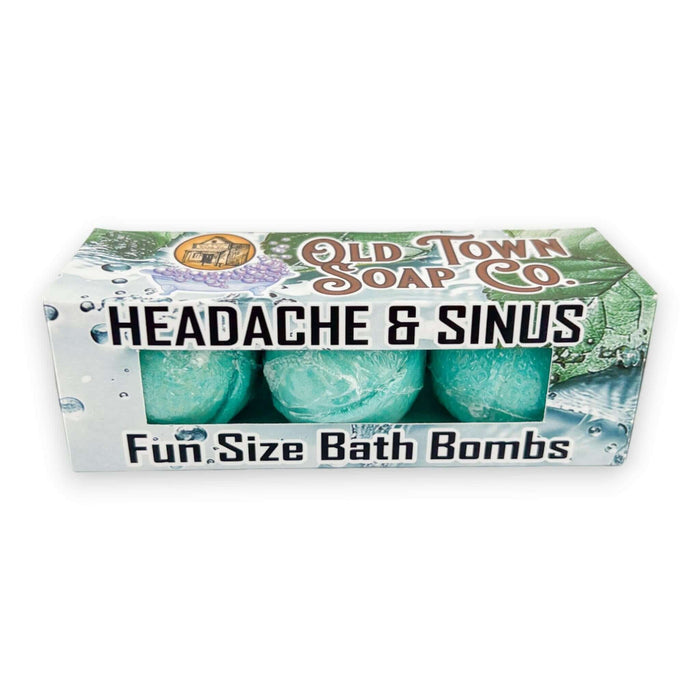 Headache & Sinus Fun Size Bath Bomb Set - Old Town Soap Co.