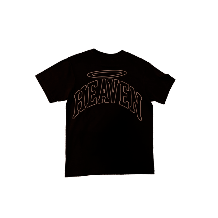Heaven Virgen De Guadalupe/Arc Logo Tee  - Black/Brown