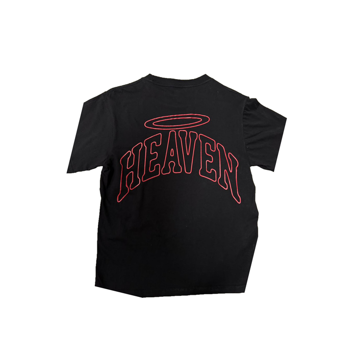 Heaven Virgen De Guadalupe/Arc Logo Tee  - Black/Red