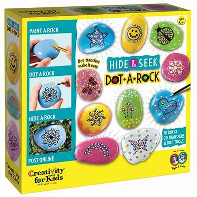 Hide & Seek Dot A Rock Painting Kit