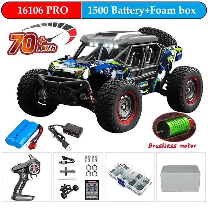 High-Speed 1:16 4WD Drift RC Car with LED - 70KM/H or 50KM/H