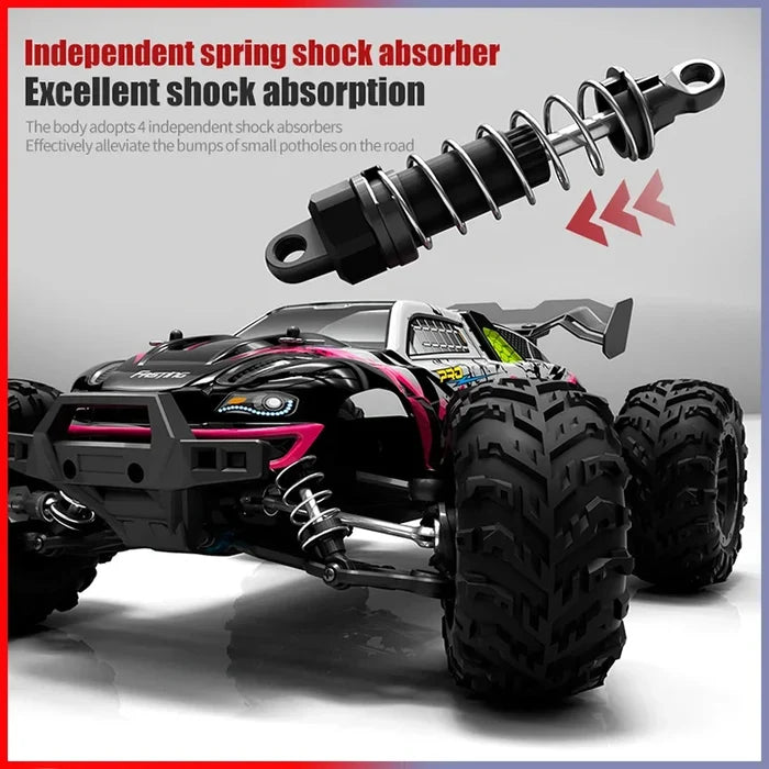 High-Speed 4x4 RC Monster Truck with LED Lights