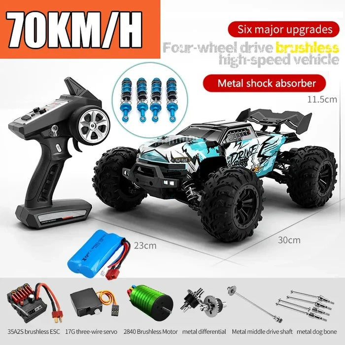 High-Speed 4x4 RC Monster Truck with LED Lights