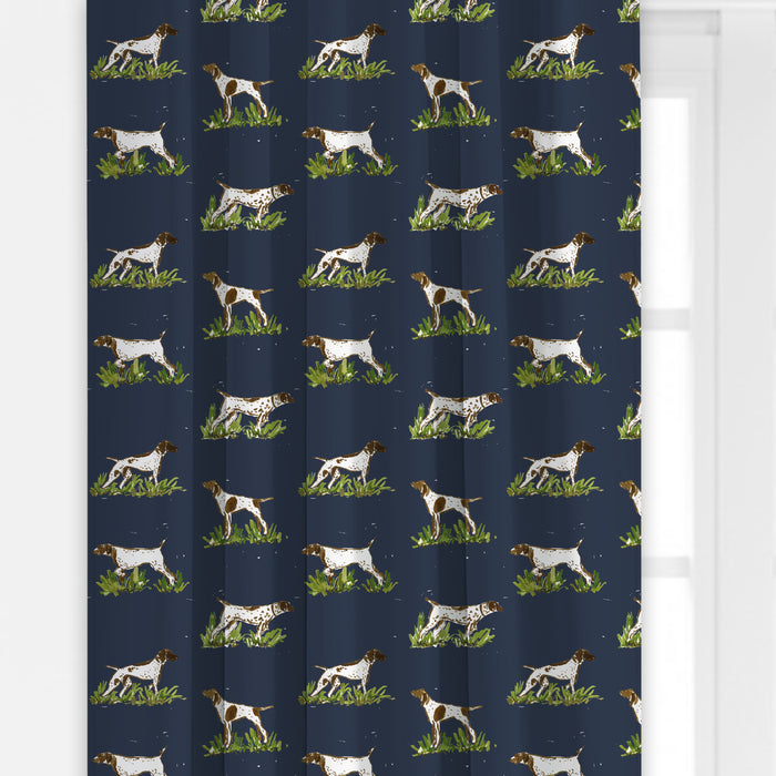 Hobbs in Indigo by Camilla Moss Drapery Panel