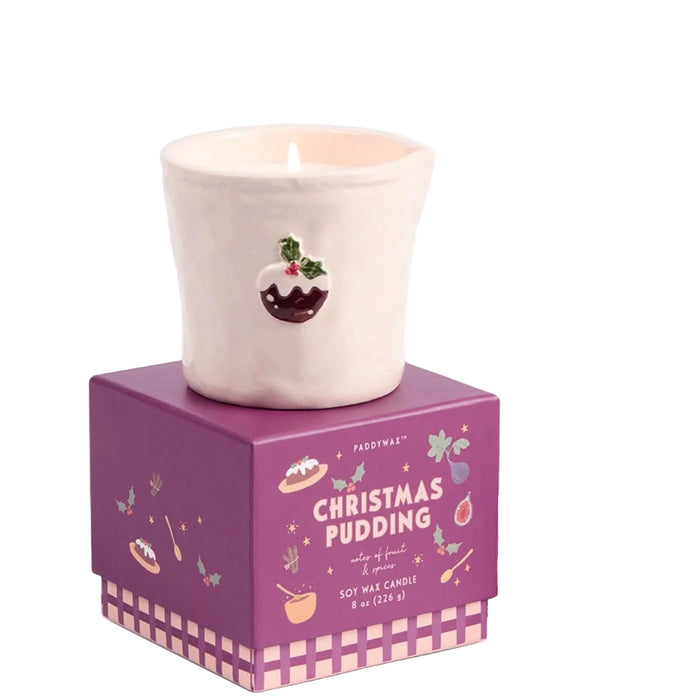 Holiday Bistro Embossed Ceramic 8oz. Candle
