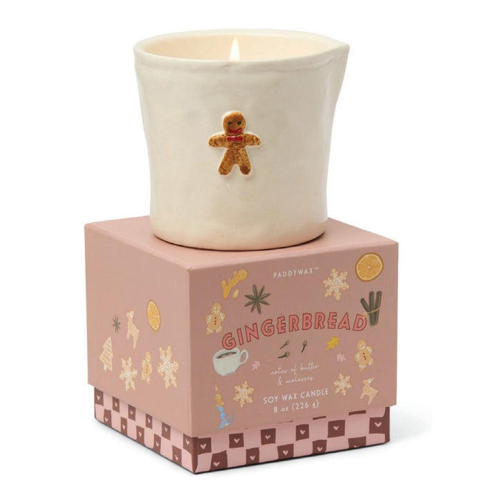 Holiday Bistro Embossed Ceramic 8oz. Candle