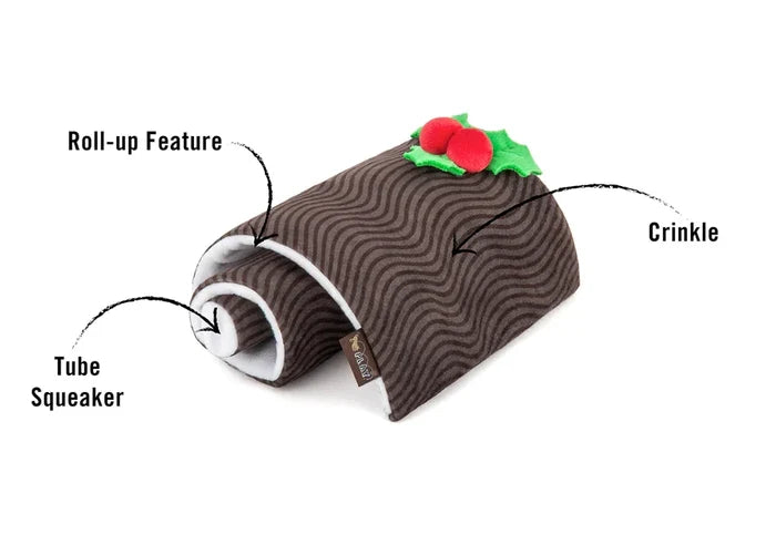 Holiday Classic Yule Log Roll-Up Pet Toy