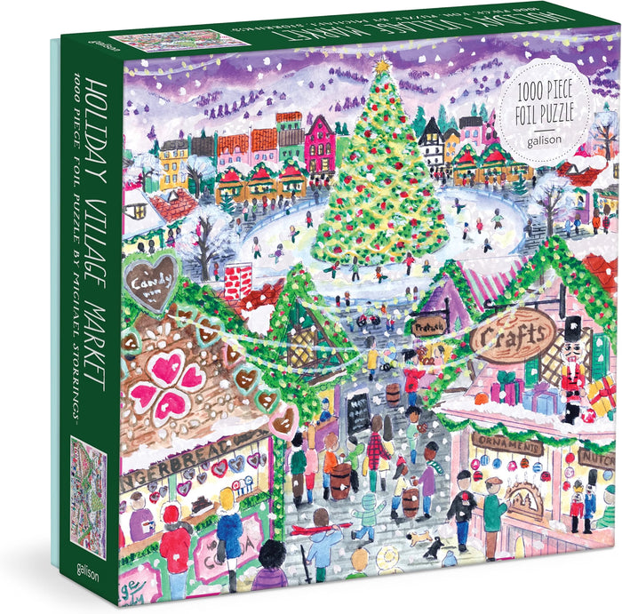 Holiday Village Market 1000 Piece Foil Puzzle