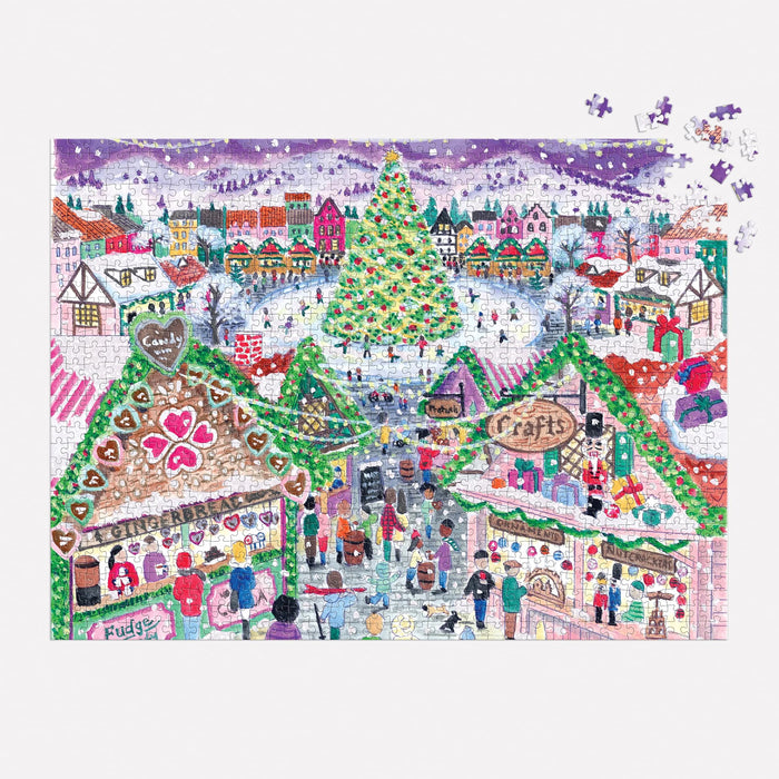 Holiday Village Market 1000 Piece Foil Puzzle