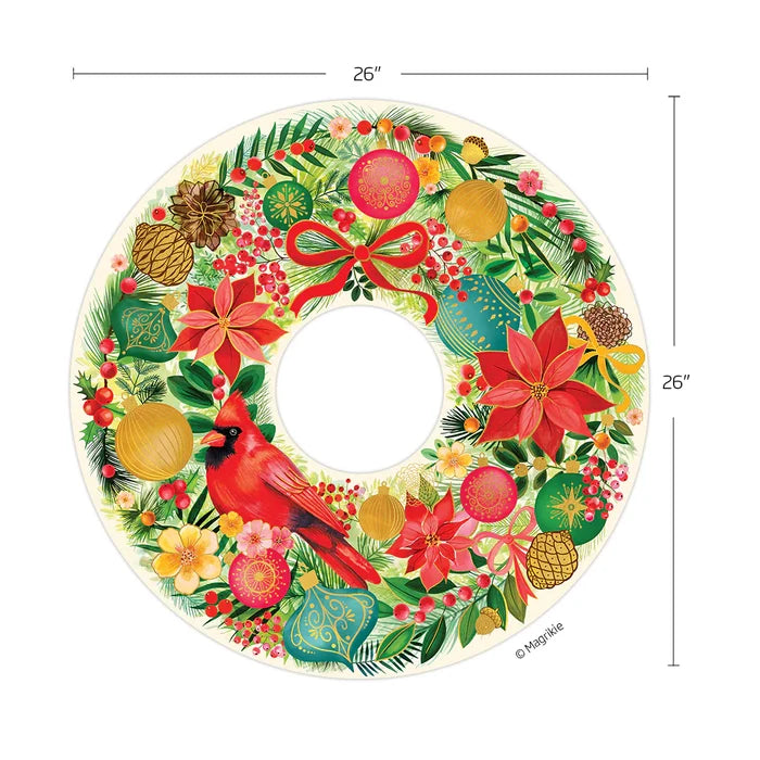 Holiday Wreath Circular 1000 Piece Puzzle