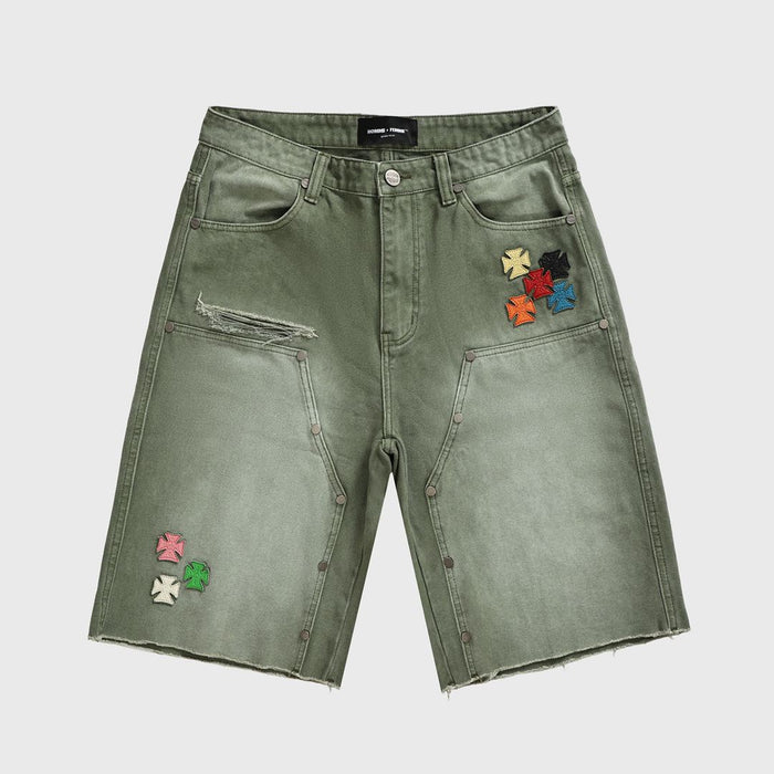 Homme + Femme "Iron Crest" Shorts - Green