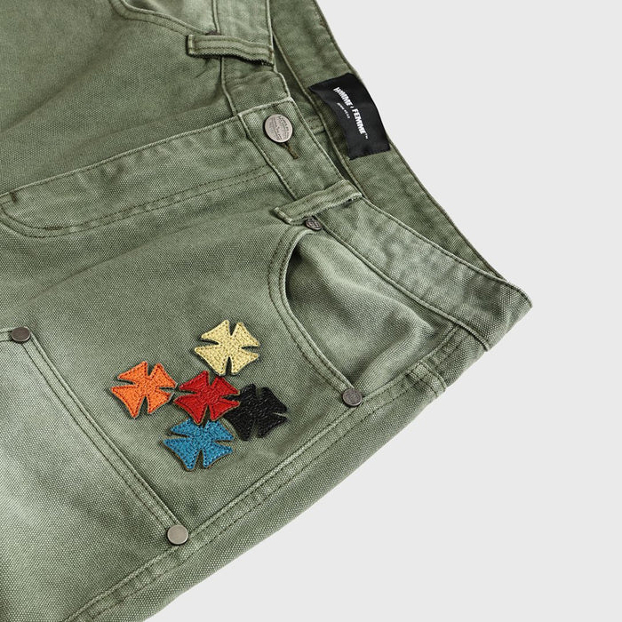 Homme + Femme "Iron Crest" Shorts - Green