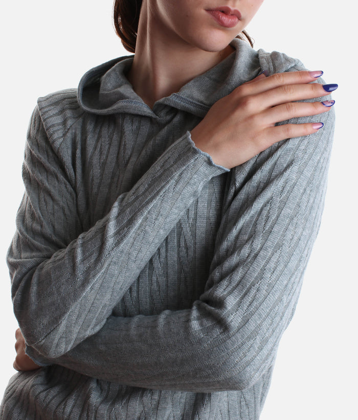 Hooded Sweater for Dancers, Soft Knit Dancewear Essential - THOMASINA