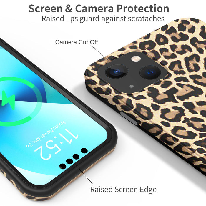 Hot Pink Black Leopard Drip Phone Case For iPhone