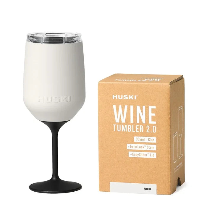 HUSKI WINE TUMBLER in White by Huski