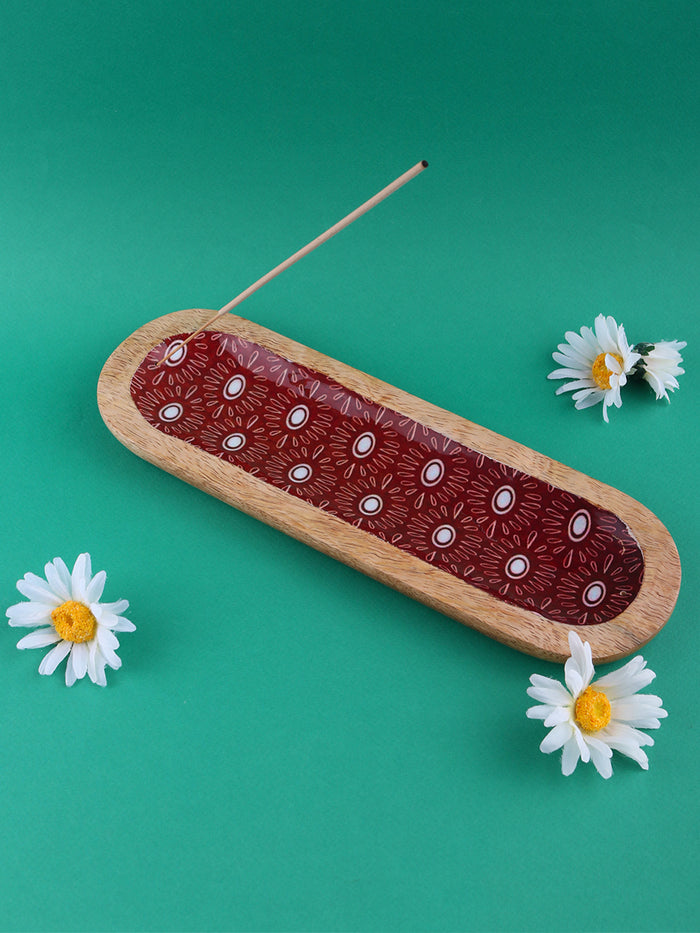 Incense Boat Wide | Red-Image 1