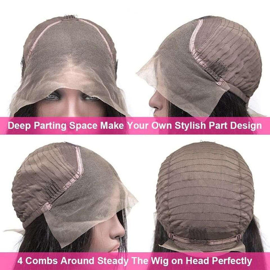 Indian Loose Deep Wave 360 Lace Frontal Wigs for Women