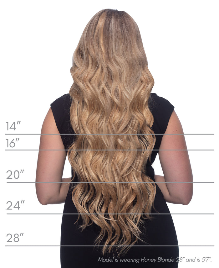 invisible clip-in hair extensions dirty blonde.