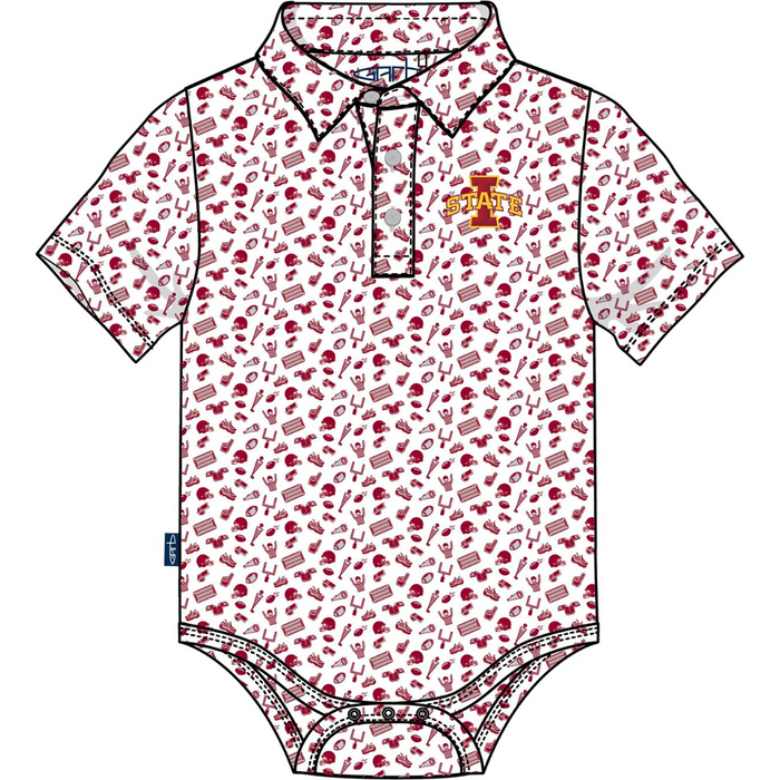 Iowa State Cyclones All Over Infant Polo Onesie