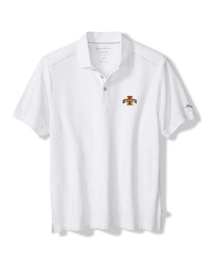 Iowa State White Tommy Bahama Emfielder Polo