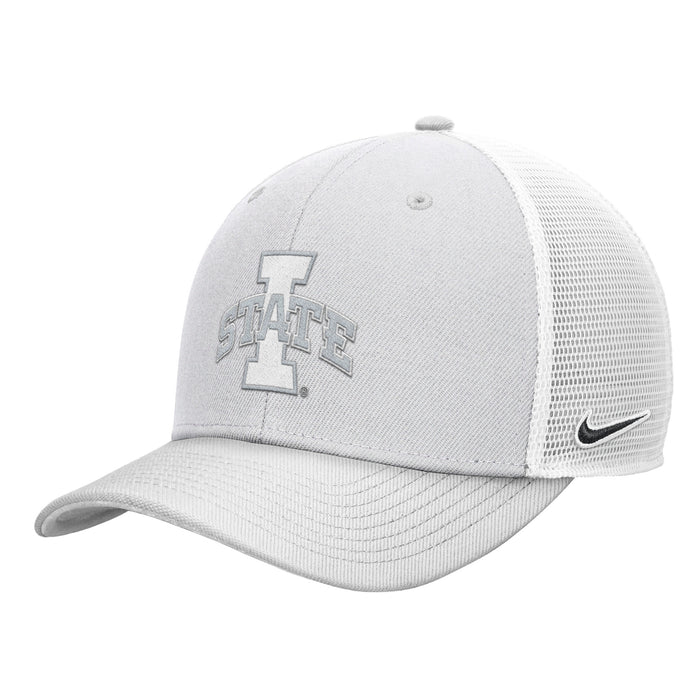 Iowa State Nike White Tonal Meshback Hat
