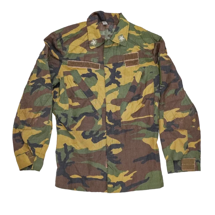 Italian Army Woodland Paratrooper Combat Shirt - Small - Italian Army Surplus - Field Shirts