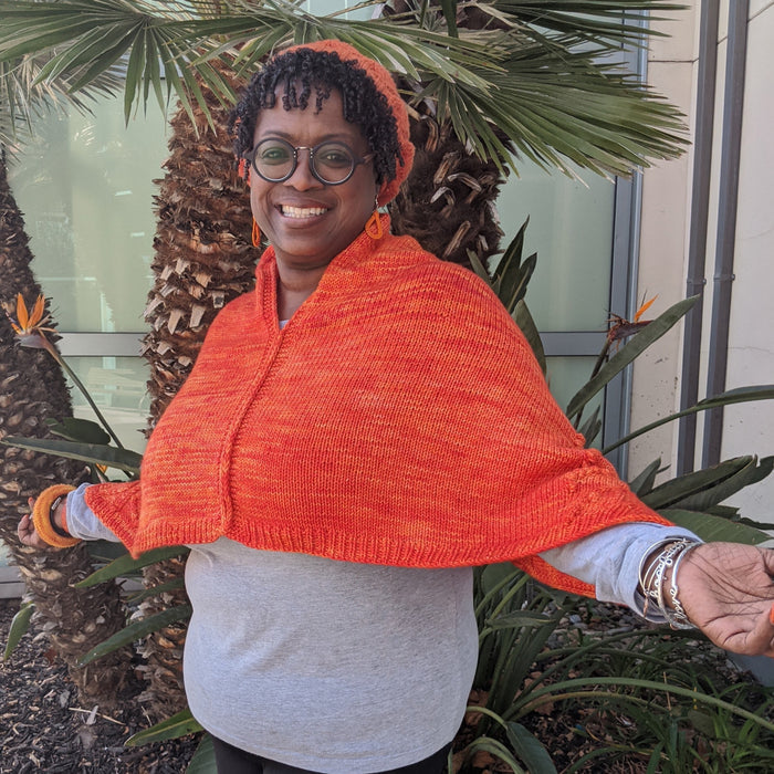 Jimmy Beans Wool PDF Patterns - Orange Love Poncho