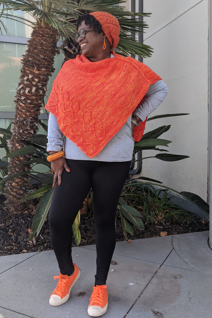 Jimmy Beans Wool PDF Patterns - Orange Love Poncho