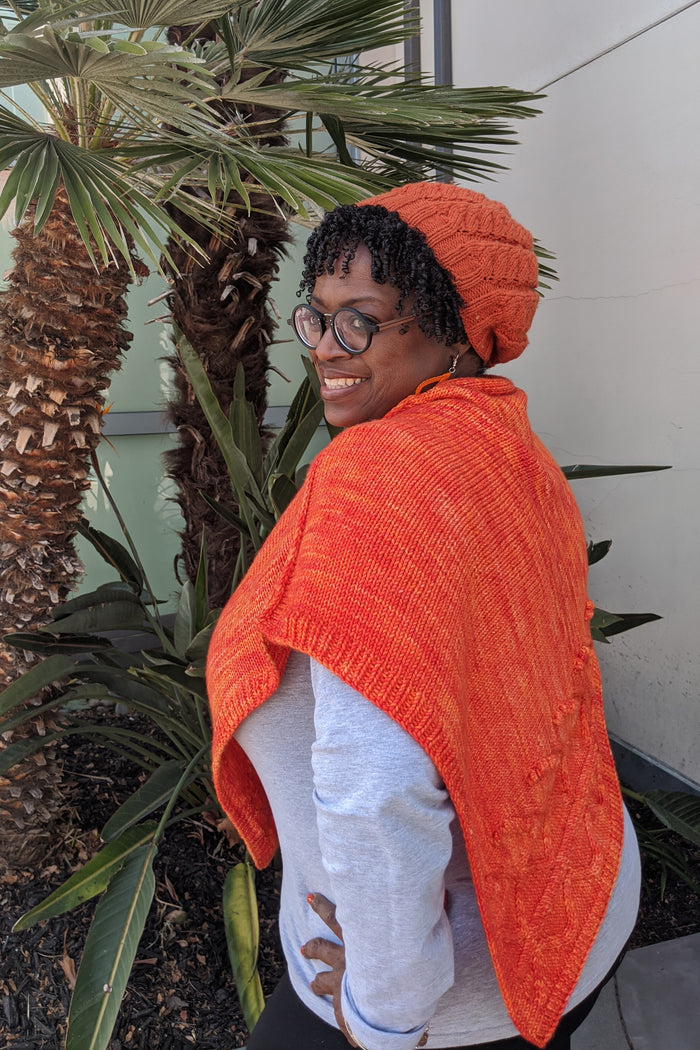 Jimmy Beans Wool PDF Patterns - Orange Love Poncho