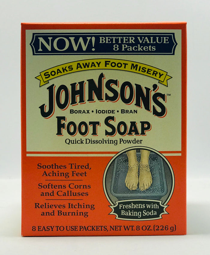 Johnson's Foot Soap Quick Dissolving Powder 8oz - Palms Fashion Inc.